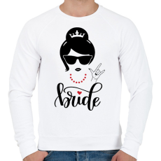 PRINTFASHION Bride - Férfi pulóver - Fehér