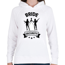 PRINTFASHION Bride Security - Női kapucnis pulóver - Fehér női pulóver, kardigán