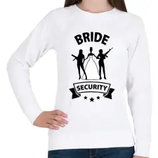 PRINTFASHION Bride Security - Női pulóver - Fehér női pulóver, kardigán