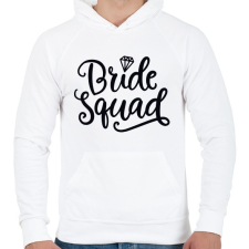 PRINTFASHION Bride Squad - Férfi kapucnis pulóver - Fehér férfi pulóver, kardigán