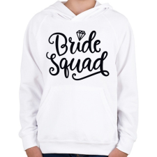 PRINTFASHION Bride Squad - Gyerek kapucnis pulóver - Fehér gyerek pulóver, kardigán