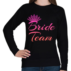 PRINTFASHION Bride team - Női pulóver - Fekete