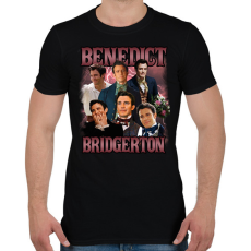 PRINTFASHION Bridgerton Benedict - Férfi póló - Fekete