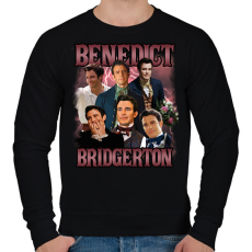 PRINTFASHION Bridgerton Benedict - Férfi pulóver - Fekete