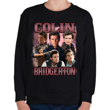 PRINTFASHION Bridgerton Colin - Gyerek pulóver - Fekete gyerek pulóver, kardigán