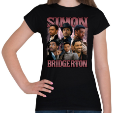 PRINTFASHION Bridgerton Simon - Női póló - Fekete
