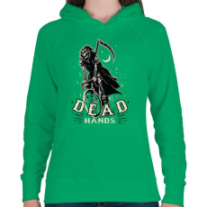 PRINTFASHION Bringás halál - Női kapucnis pulóver - Zöld