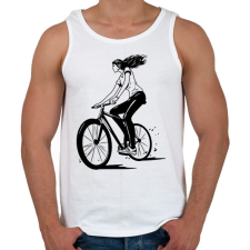 PRINTFASHION Bringás lány - Férfi atléta - Fehér atléta, trikó