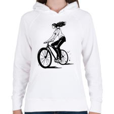 PRINTFASHION Bringás lány - Női kapucnis pulóver - Fehér női pulóver, kardigán