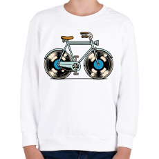PRINTFASHION Bringás lemezen - Gyerek pulóver - Fehér