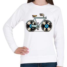 PRINTFASHION Bringás lemezen - Női pulóver - Fehér