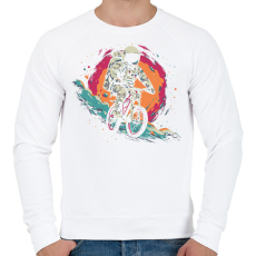 PRINTFASHION Bringás űrhajós - Férfi pulóver - Fehér