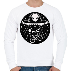 PRINTFASHION Bringás vs. UFO - Férfi pulóver - Fehér