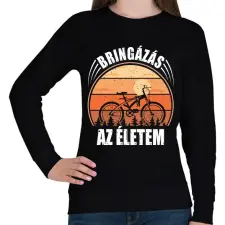 PRINTFASHION Bringázás az életem - Női pulóver - Fekete női pulóver, kardigán