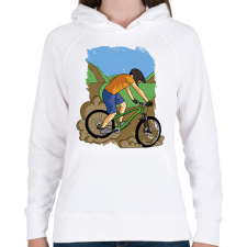 PRINTFASHION Bringázás - Női kapucnis pulóver - Fehér női pulóver, kardigán