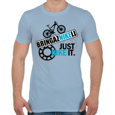 PRINTFASHION bringáznikell - Férfi póló - Világoskék férfi póló