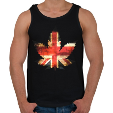 PRINTFASHION brit ganja - Férfi atléta - Fekete
