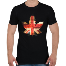 PRINTFASHION brit ganja - Férfi póló - Fekete