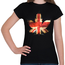 PRINTFASHION brit ganja - Női póló - Fekete női póló