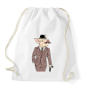 PRINTFASHION British style Pig - Sportzsák, Tornazsák - Fehér