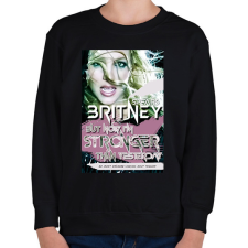 PRINTFASHION BRITNEY STRONGER - Gyerek pulóver - Fekete gyerek pulóver, kardigán