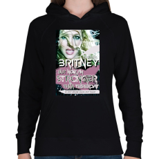 PRINTFASHION BRITNEY STRONGER - Női kapucnis pulóver - Fekete