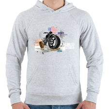 PRINTFASHION Brix Comptech - Férfi kapucnis pulóver - Sport szürke férfi pulóver, kardigán