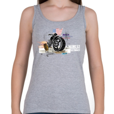 PRINTFASHION Brix Comptech - Női atléta - Sport szürke női trikó