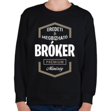 PRINTFASHION Bróker prémium minőség - Gyerek pulóver - Fekete gyerek pulóver, kardigán