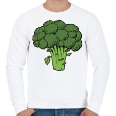 PRINTFASHION Brokkoli - Férfi pulóver - Fehér