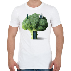 PRINTFASHION Brokkoli ház - Férfi póló - Fehér