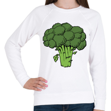 PRINTFASHION Brokkoli - Női pulóver - Fehér
