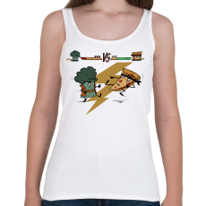 PRINTFASHION Brokkoli vs. Pizza - Női atléta - Fehér