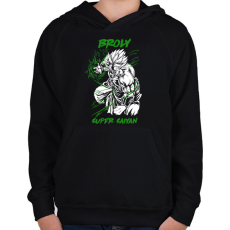 PRINTFASHION Broly - Gyerek kapucnis pulóver - Fekete