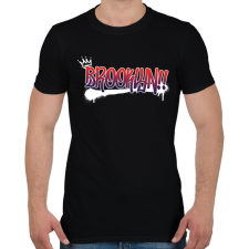 PRINTFASHION Brooklyn graffiti - Férfi póló - Fekete férfi póló