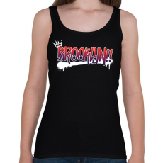 PRINTFASHION Brooklyn graffiti - Női atléta - Fekete