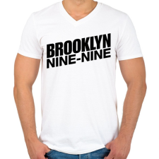 PRINTFASHION Brooklyn Nine-Nine - Férfi V-nyakú póló - Fehér férfi póló