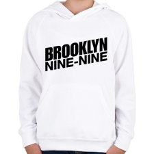PRINTFASHION Brooklyn Nine-Nine - Gyerek kapucnis pulóver - Fehér gyerek pulóver, kardigán