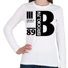 PRINTFASHION Brooklyn premium quality 89 - Női hosszú ujjú póló - Fehér