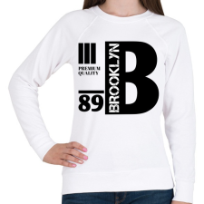 PRINTFASHION Brooklyn premium quality 89 - Női pulóver - Fehér női pulóver, kardigán