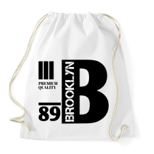 PRINTFASHION Brooklyn premium quality 89 - Sportzsák, Tornazsák - Fehér tornazsák