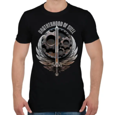 PRINTFASHION Brotherhood of Steel - Férfi póló - Fekete