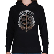 PRINTFASHION Brotherhood of Steel - Női kapucnis pulóver - Fekete női pulóver, kardigán