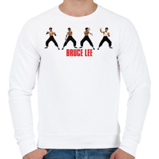 PRINTFASHION Bruce Lee - Férfi pulóver - Fehér