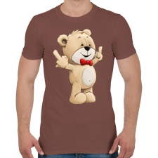 PRINTFASHION Brumi - Férfi póló - Mogyoróbarna férfi póló