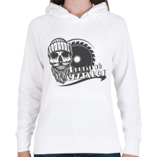 PRINTFASHION Brutál jó asztalos - Női kapucnis pulóver - Fehér