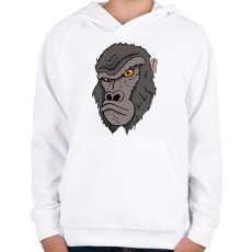 PRINTFASHION Bruti a gorilla - Gyerek kapucnis pulóver - Fehér