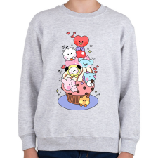 PRINTFASHION BT21 - Gyerek pulóver - Sport szürke gyerek pulóver, kardigán