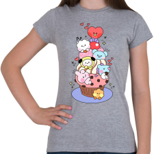 PRINTFASHION BT21 - Női póló - Sport szürke női póló