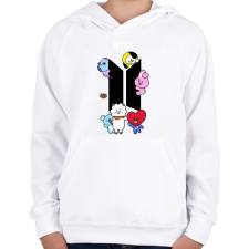 PRINTFASHION BT-21 - Gyerek kapucnis pulóver - Fehér gyerek pulóver, kardigán